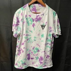Guess Jeans Los Angeles Tie Dye Color Splash Tee T Shirt